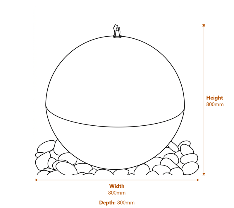 Garden Fountains Dimensions Diagram