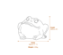 Bull Frog Metal Garden Ornament Dimensions Diagram