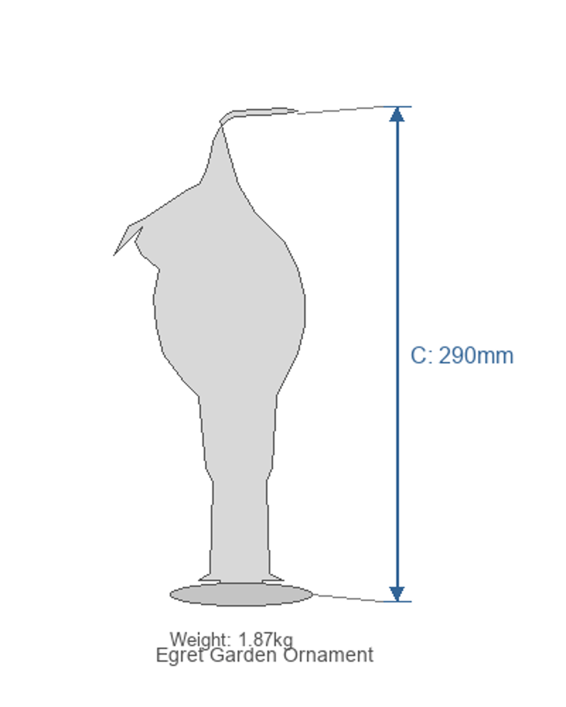 Bird Garden Ornaments Dimensions Diagram