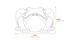 Toad Fountain Metal Garden Ornament Dimensions Diagram