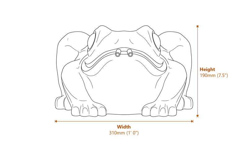 Small Garden Ornaments Dimensions Diagram