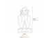 Notre Dame Gargoyle Garden Statue Dimensions Diagram
