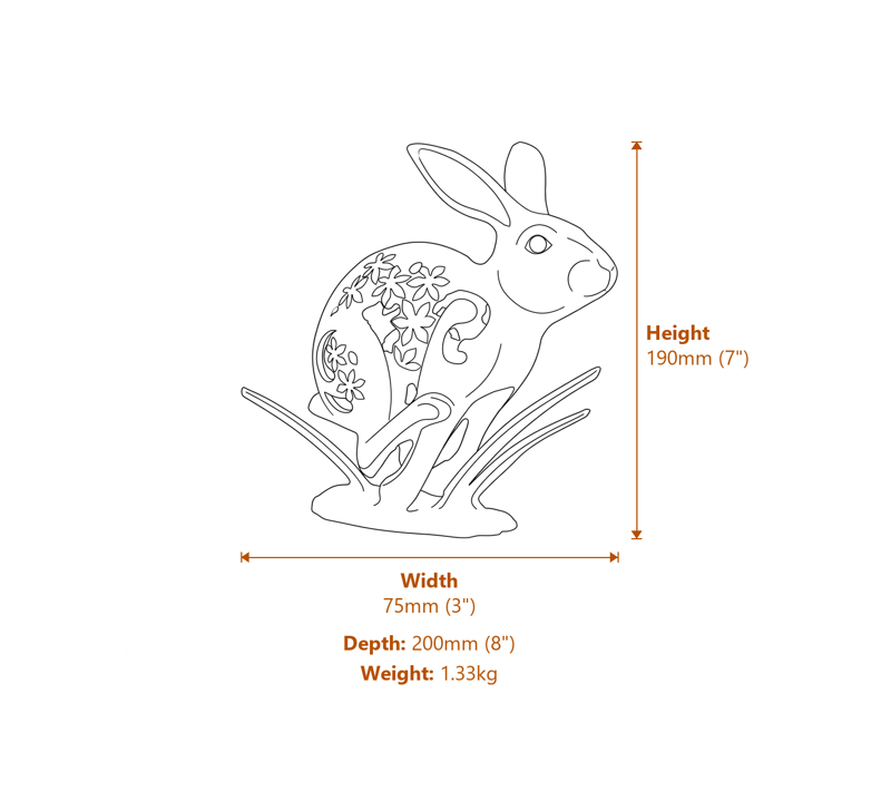 Small Garden Ornaments Dimensions Diagram