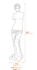 Venus De Milo Garden Ornament in White Dimensions Diagram