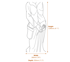 Madelaine Garden Ornament in White Dimensions Diagram