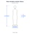 Hebe Goddess Garden Statue in White Dimensions Diagram