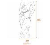 Grace Large Garden Statue Dimensions - 1480mm Height x 390mm Width x 360mm Depth