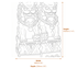 Pair of Foo Dog Garden Statues in Grey Dimensions Diagram