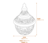 Garden Lantern Garden Ornament in Grey Dimensions Diagram