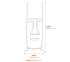 Easter Island Garden Statue in Black Dimensions Diagram