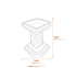 Egton Birdbath in Stone Dimensions Diagram