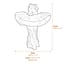 Nuthatch Birdbath in Stone Dimensions Diagram