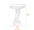 The Hare Birdbath in Sandstone Dimensions Diagram