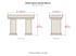 Gothic Stone Garden Bench in Stone Dimensions Diagram