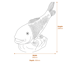 Joyous Fish Stone Garden Ornament in Stone Dimensions Diagram