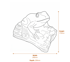 Frog on a Log Stone Garden Ornament in Stone Dimensions Diagram