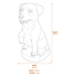 Jack Russell Stone Garden Ornament in Sandstone Dimensions Diagram
