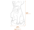 Jack Russell Stone Garden Ornament in Stone Dimensions Diagram