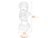 Hercules Bust Garden Statue Dimensions Diagram