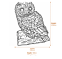 Tawny Owl Garden Ornament in Sandstone Dimensions Diagram