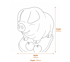 Pig with Apples Garden Ornament in Stone Dimensions Diagram