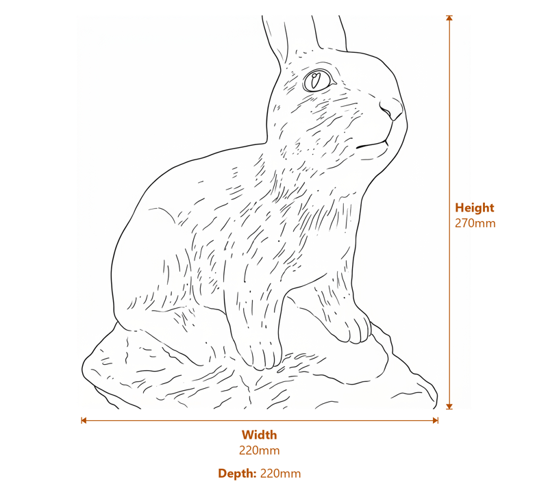 Stone Animal Garden Ornaments Dimensions Diagram