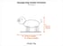 Sausage Dog Garden Ornament in Stone Dimensions Diagram