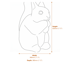 Rustic Squirrel Garden Ornament in Sandstone Dimensions Diagram