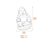 Indian Buddha Garden Ornament in Sandstone Dimensions Diagram