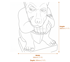 Gargoyle with Sword Stone Garden Ornament in Stone Dimensions Diagram