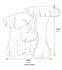 Large Mushroom Family Garden Ornament in Sandstone Dimensions Diagram