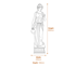 Large Hebe Goddess Garden Statue Dimensions Diagram