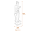Extra Large Hebe Goddess Garden Statue Dimensions Diagram