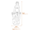 Cleopatra Garden Ornament Dimensions Diagram