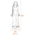 Flora Goddess of Flowers Garden Ornament Small Dimensions Diagram