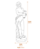 Large Grace Goddess Garden Statue Dimensions Diagram