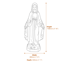 Extra Large Mary Garden Statue Dimensions Diagram