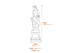 Spring Maiden Garden Statue Dimensions Diagram