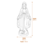 Small Mary Garden Statue Dimensions Diagram