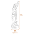 Large Melanie Garden Statue Dimensions Diagram