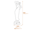 Extra Large Vergogna Phryne Garden Statue Dimensions Diagram