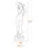 Large Vergogna Phryne Garden Statue Dimensions Diagram