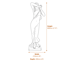 Small Vergogna Phryne Garden Statue Dimensions Diagram