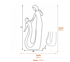 Large Circle of Love Garden Statue Dimensions Diagram