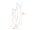 Small Circle of Love Garden Statue Dimensions Diagram