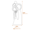 Love of my Life Garden Statue Dimensions Diagram