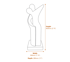 Romance Garden Statue in Granite Dimensions Diagram