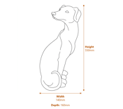 Greyhound Garden Ornament Dimensions - 550mm Height x 140mm Width x 160mm Depth
