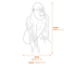 Small Gorilla Garden Ornament in Bronze Dimensions Diagram
