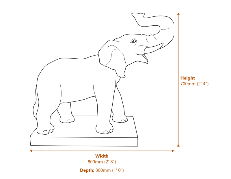 Animal Garden Ornaments Dimensions Diagram